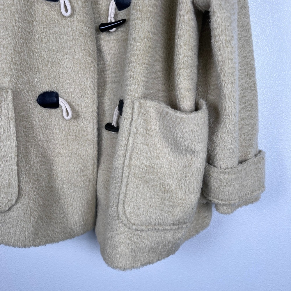 ASOS Women's Oversized‎ Duffle Coat Cream Sz L - Picture 5 of 7